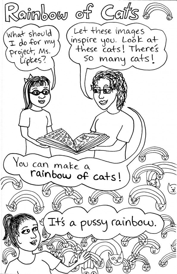rainbow of cats