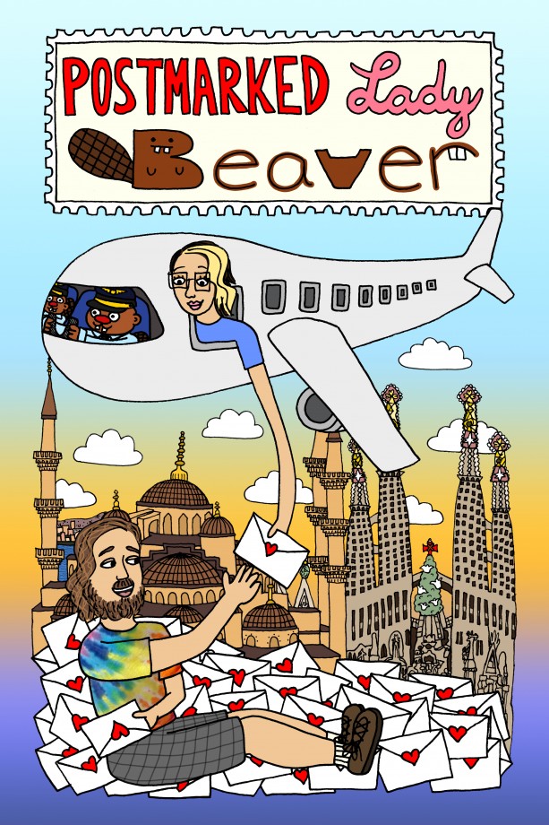 #371- postmarked lady beaver in color